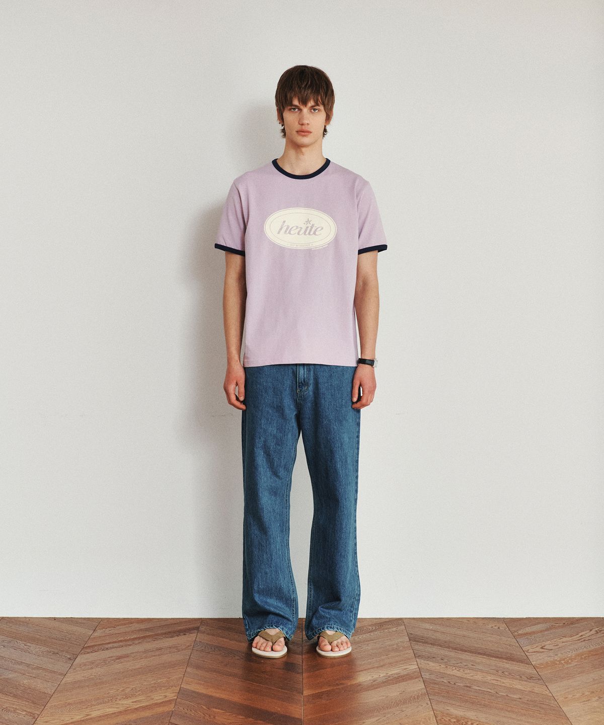 호이테(HEUTE) HET CIRCLE RINGER T-SHIRT (PURPLE)