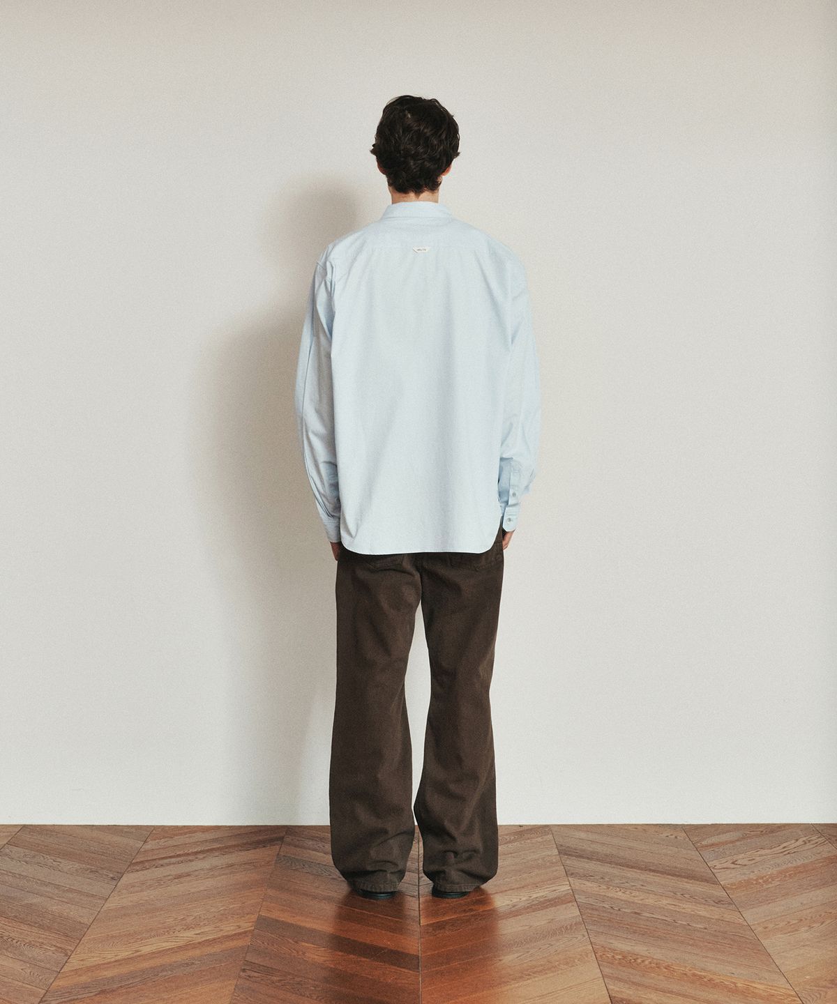 호이테(HEUTE) REGULAR COLLAR COTTON SHIRT (BLUE)