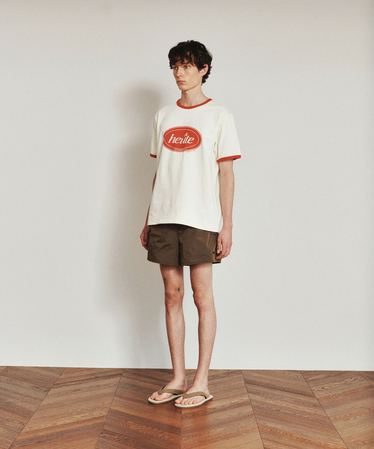 호이테(HEUTE) HET CIRCLE RINGER T-SHIRT (RED)