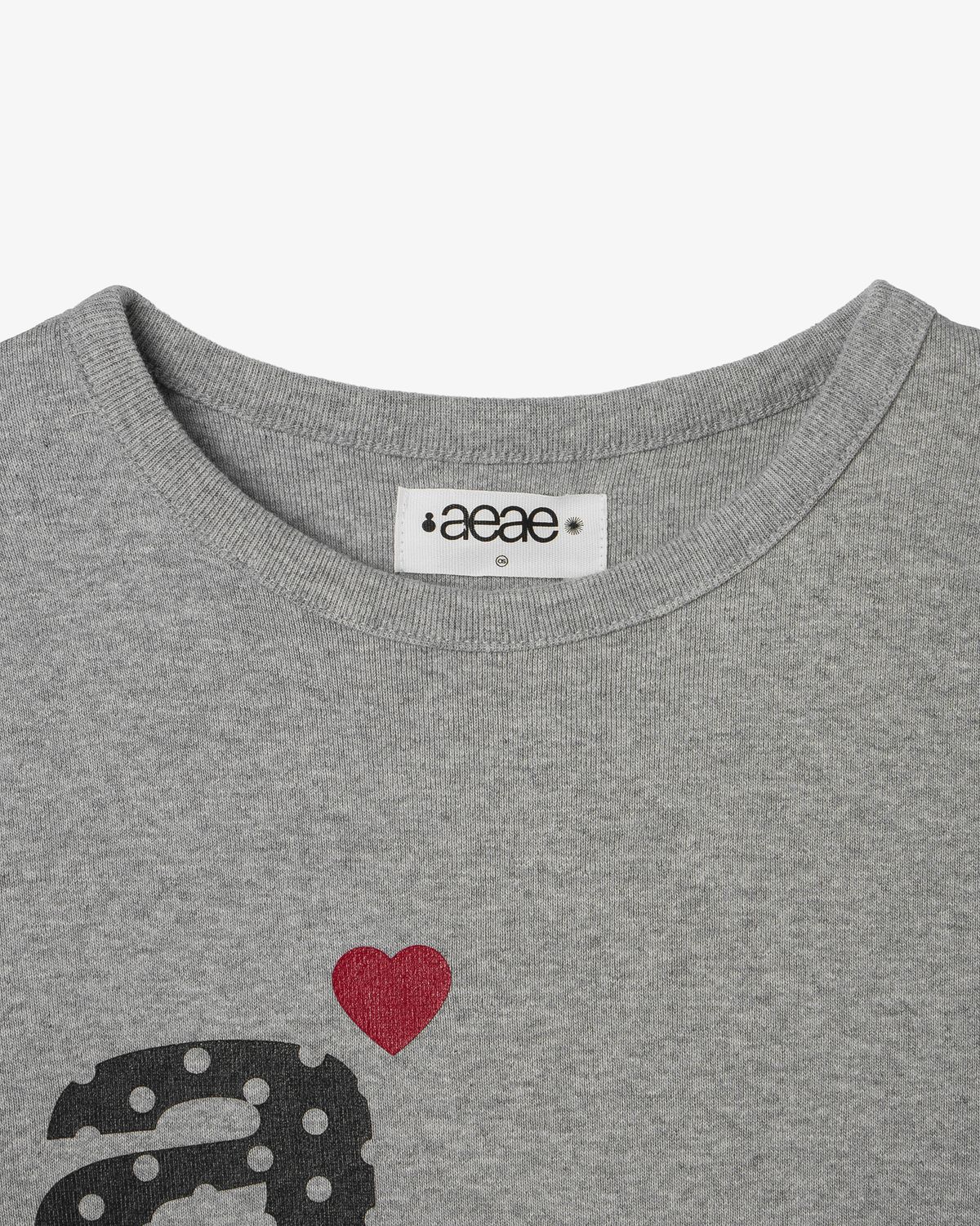 에이이에이이(AEAE) DOT SMALL LETTER TEE [MELANGE GREY]