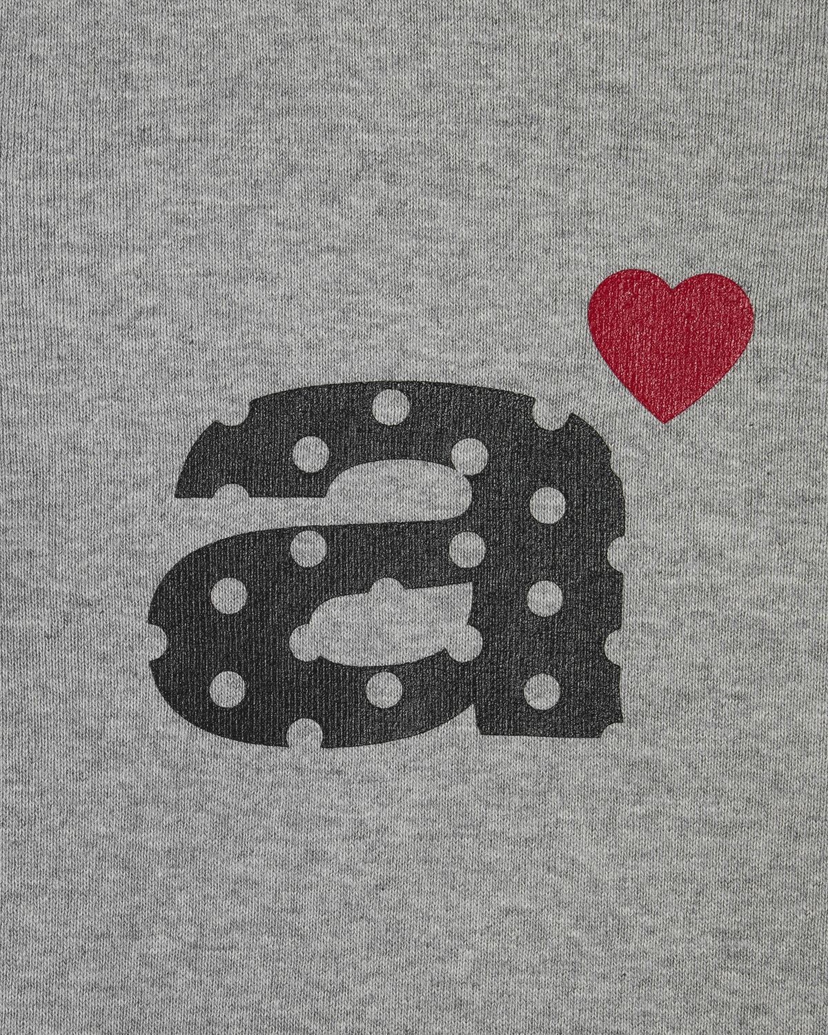 에이이에이이(AEAE) DOT SMALL LETTER TEE [MELANGE GREY]