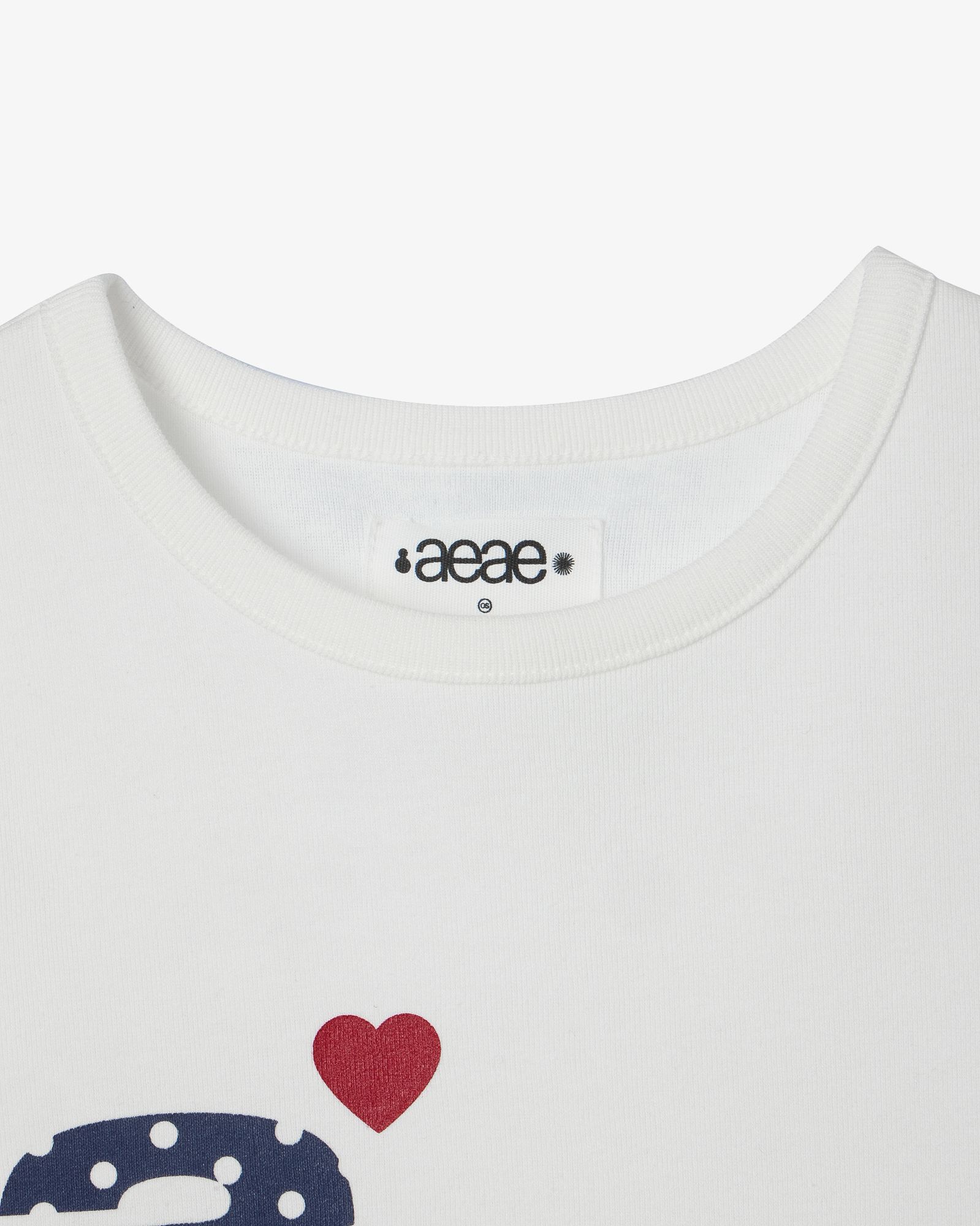 MUSINSA | AEAE DOT SMALL LETTER TEE [WHITE]
