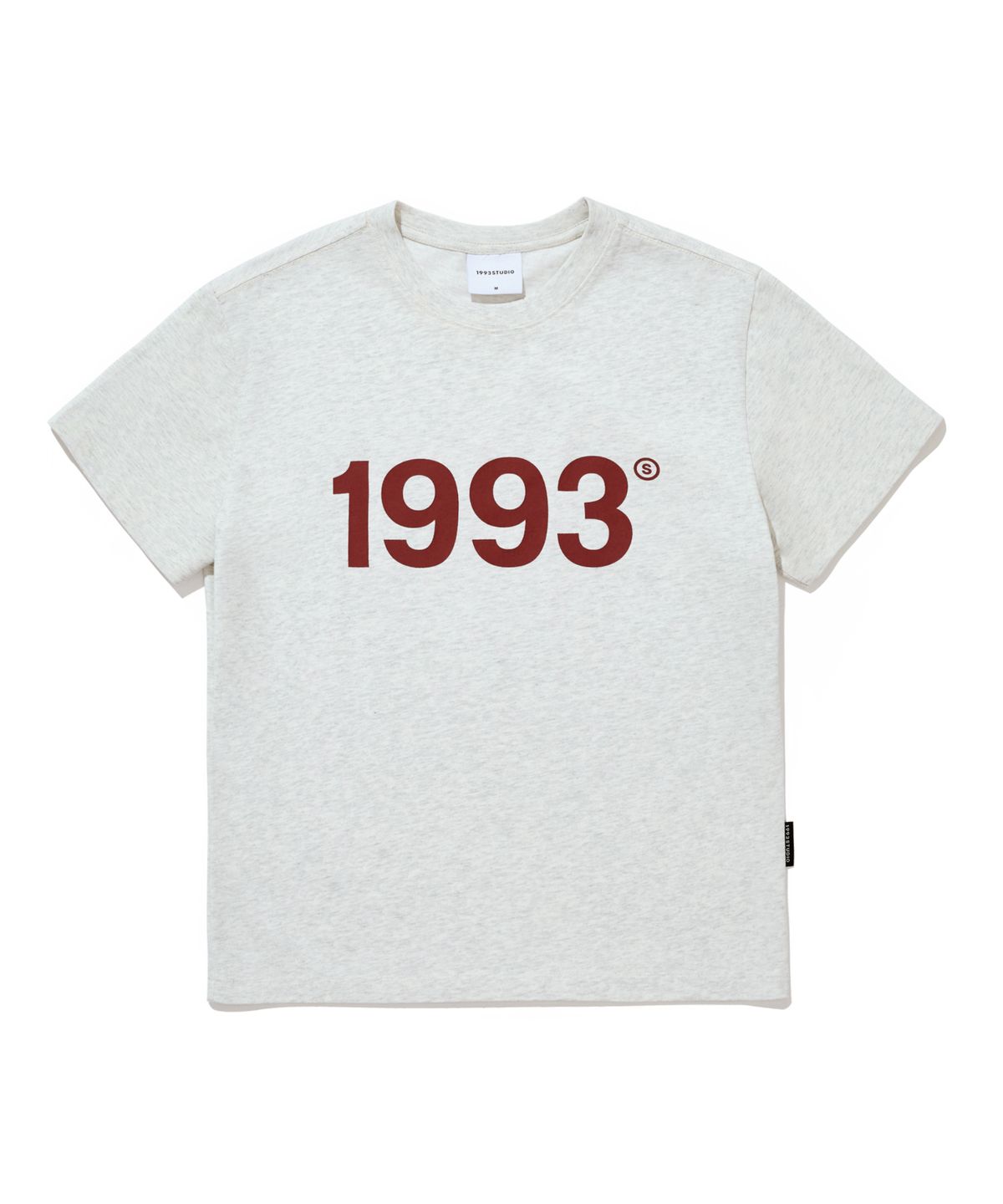 1993스튜디오(1993STUDIO) 1993 빅로고 우먼 레귤러핏 티셔츠_오트베이지