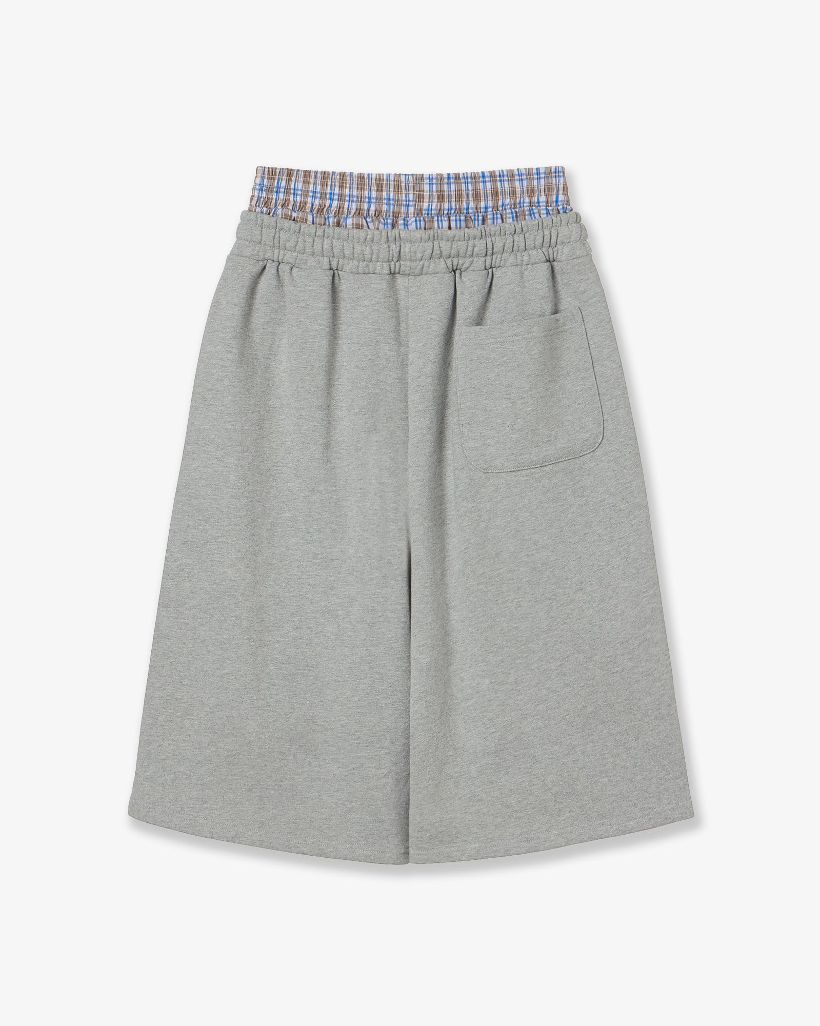MUSINSA | AEAE TRUNK LAYERED SWEATSHORTS [MELANGE GREY]