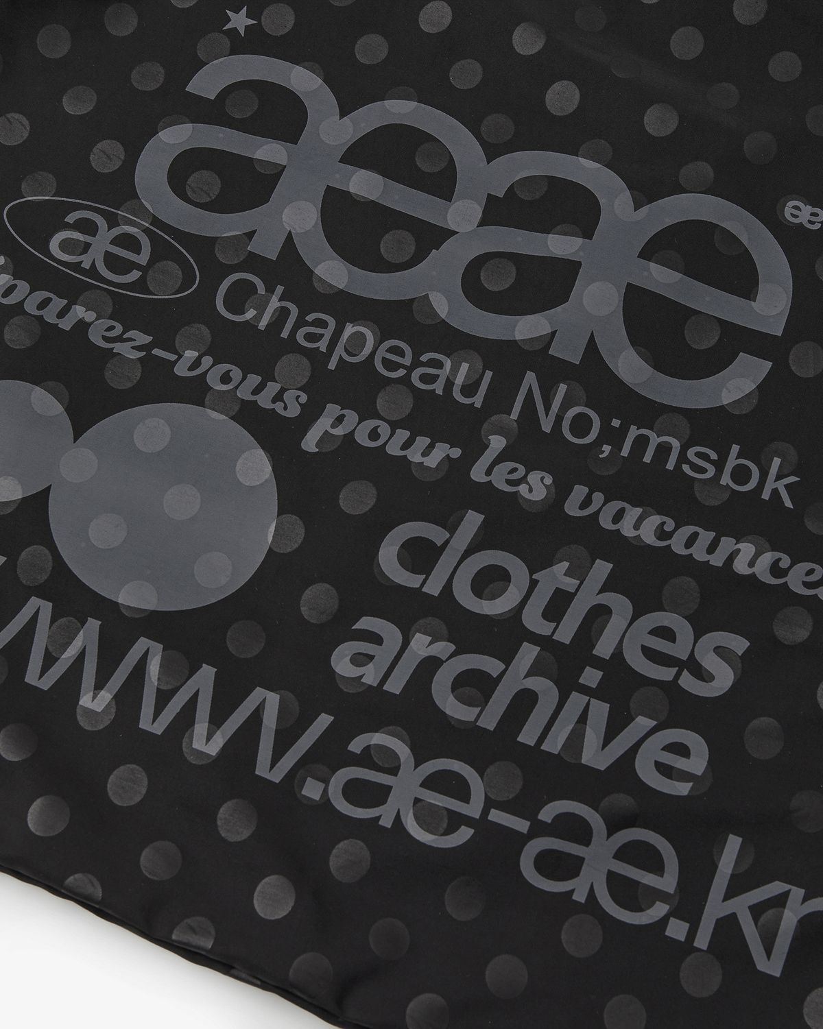 에이이에이이(AEAE) WEB LOGO DOT GYM SACK [BLACK]