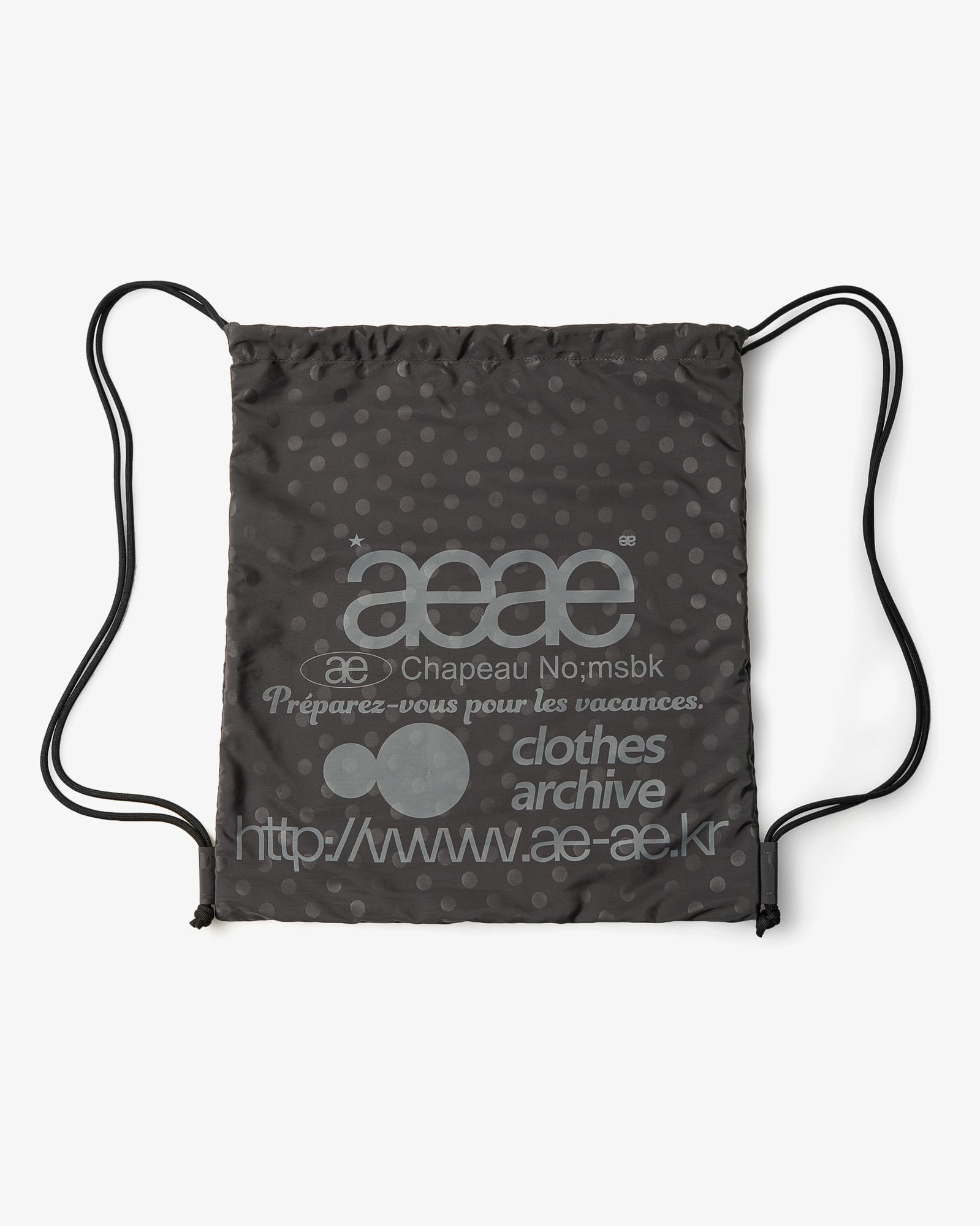 MUSINSA公式 | AEAE WEB LOGO DOT GYM SACK [GREY]