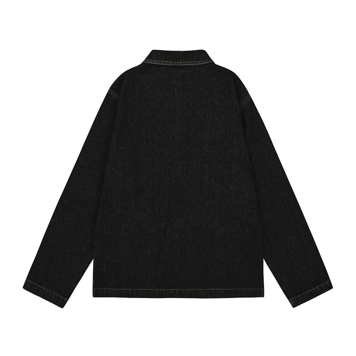 이피티(EPT) PATCH POCKET DENIM SHIRT (BLACK)