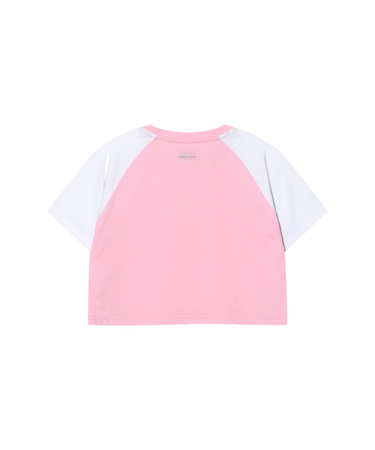 커버낫 키즈(COVERNAT KIDS) 소로나 KITTEN 라글란 배색 크롭티셔츠 핑크 CK2502ST76PI