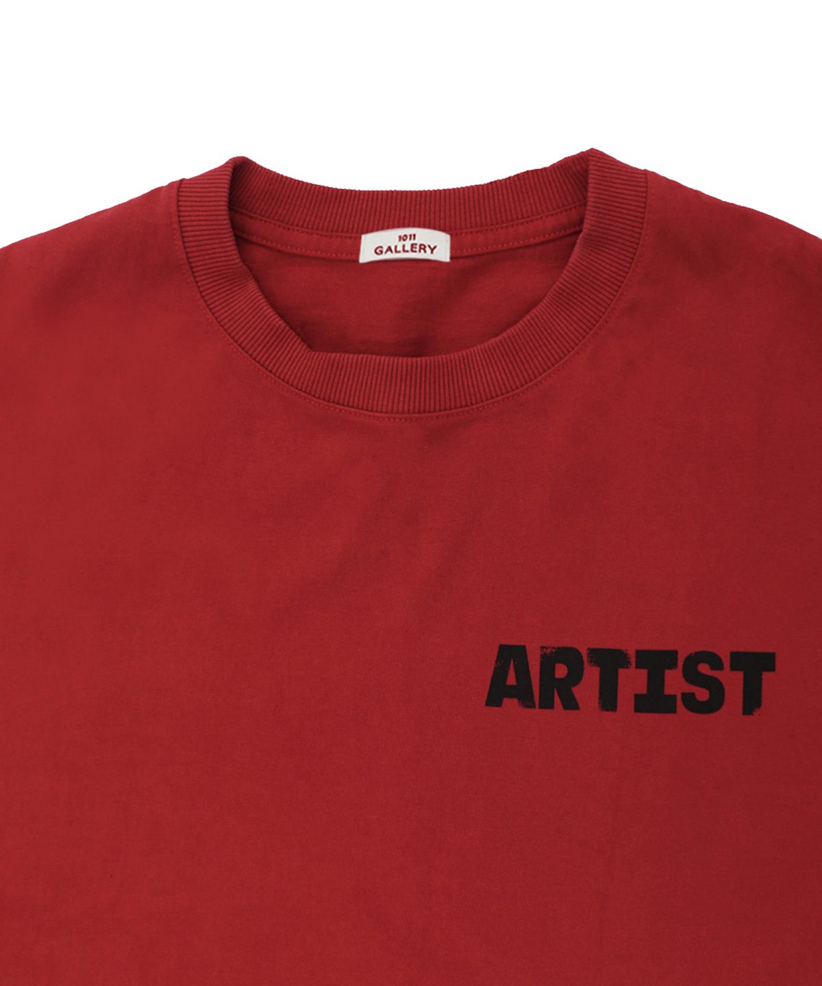 1011갤러리(1011 GALLERY) Artist Logo T-Shirts - Red