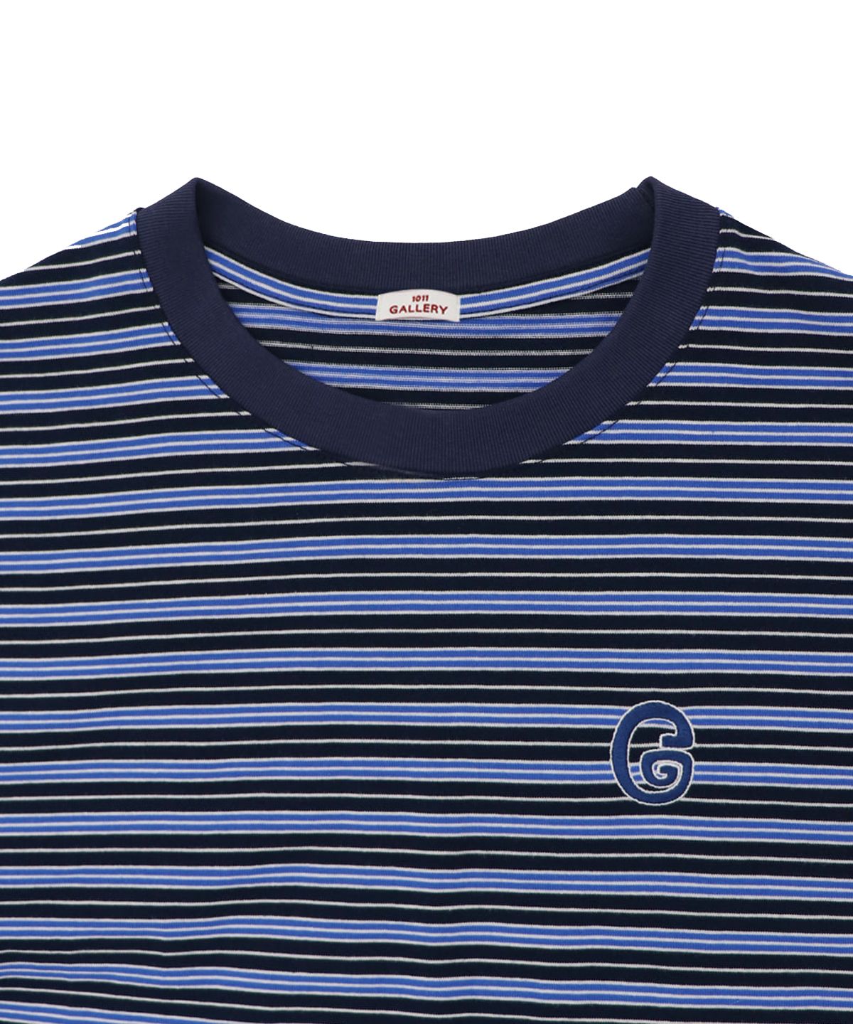 1011갤러리(1011 GALLERY) G Logo Stripe T-Shirts - Blue/Black