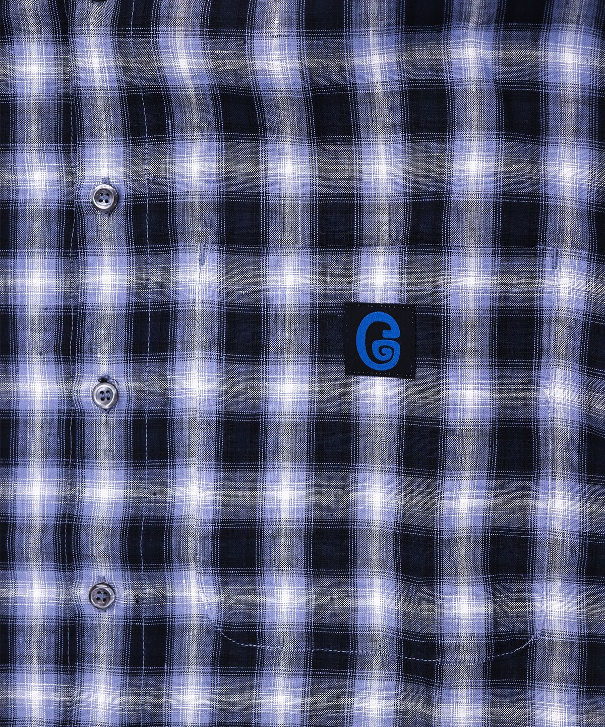 1011갤러리(1011 GALLERY) G Logo Check Shirts - Blue