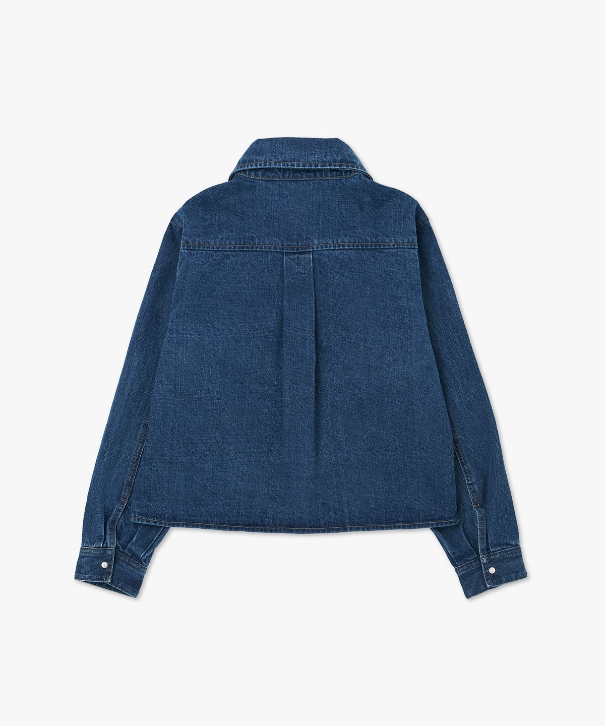 플랙 우먼(PLAC WOMEN) 루즈핏 데님 셔츠 자켓 미드 블루