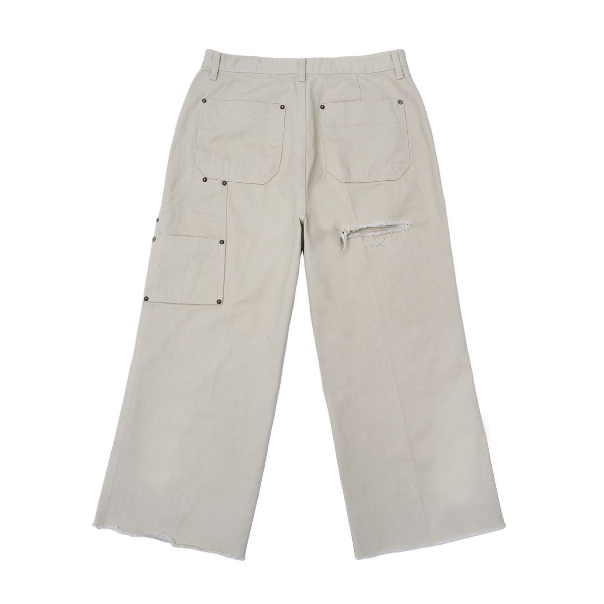 노쿨러스(NOSCOULEURS) SLASH CROP PANTS CREAM