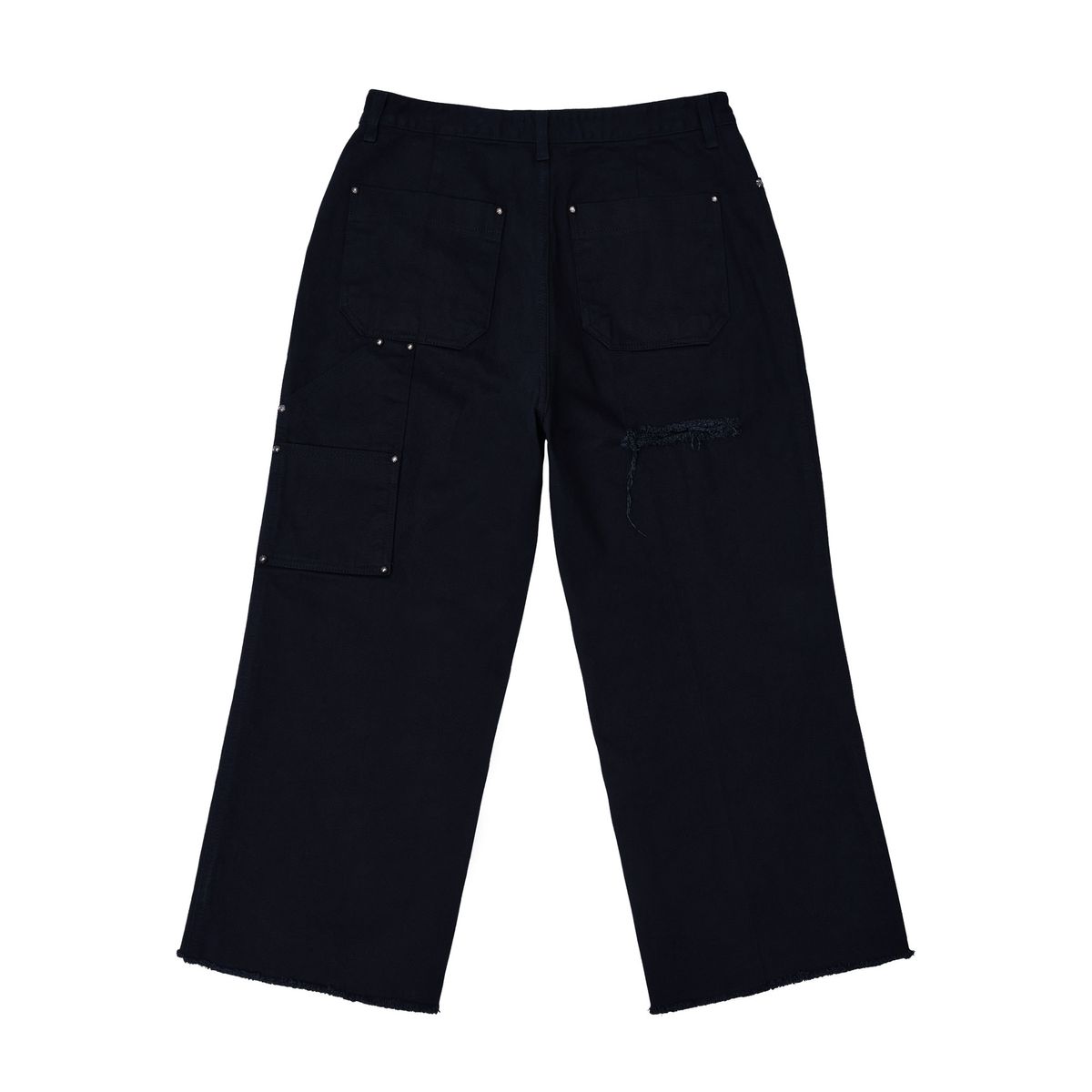 노쿨러스(NOSCOULEURS) SLASH CROP PANTS BLACK