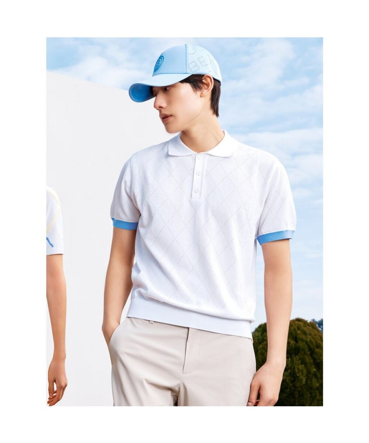 빈폴 액세서리(BEANPOLE ACCESSORY) 남성 폴리트윌 볼캡 - 스카이 블루