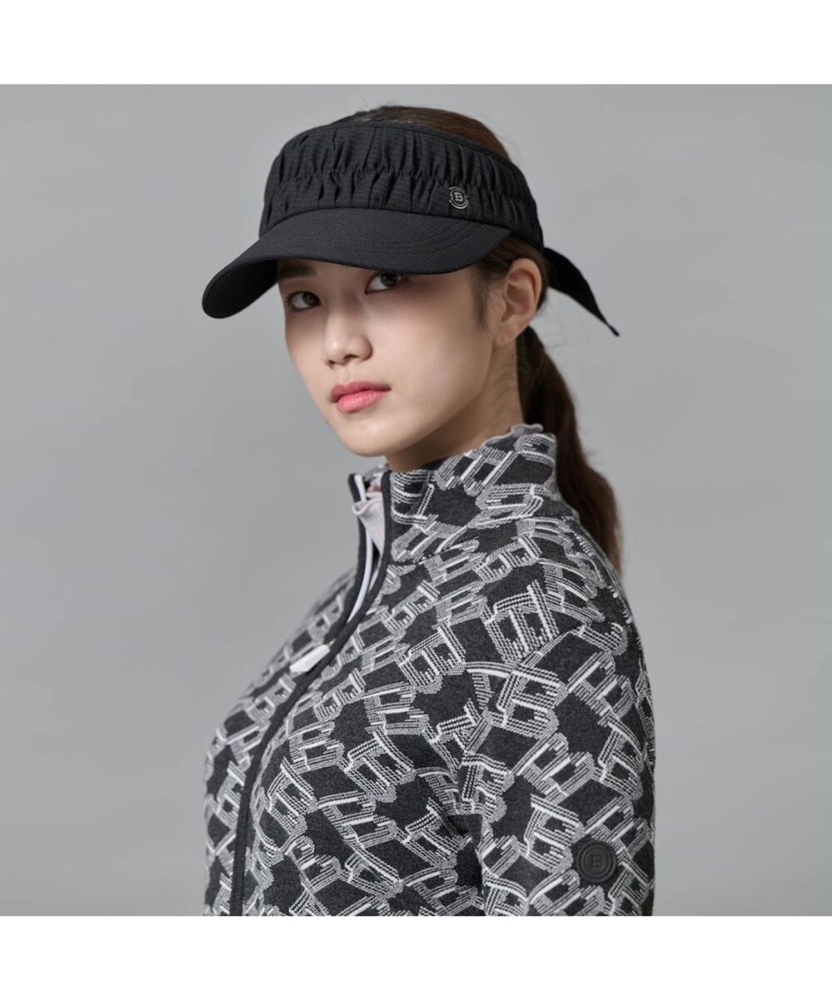 빈폴 액세서리(BEANPOLE ACCESSORY) 여성 셔링 썬바이저 - 블랙