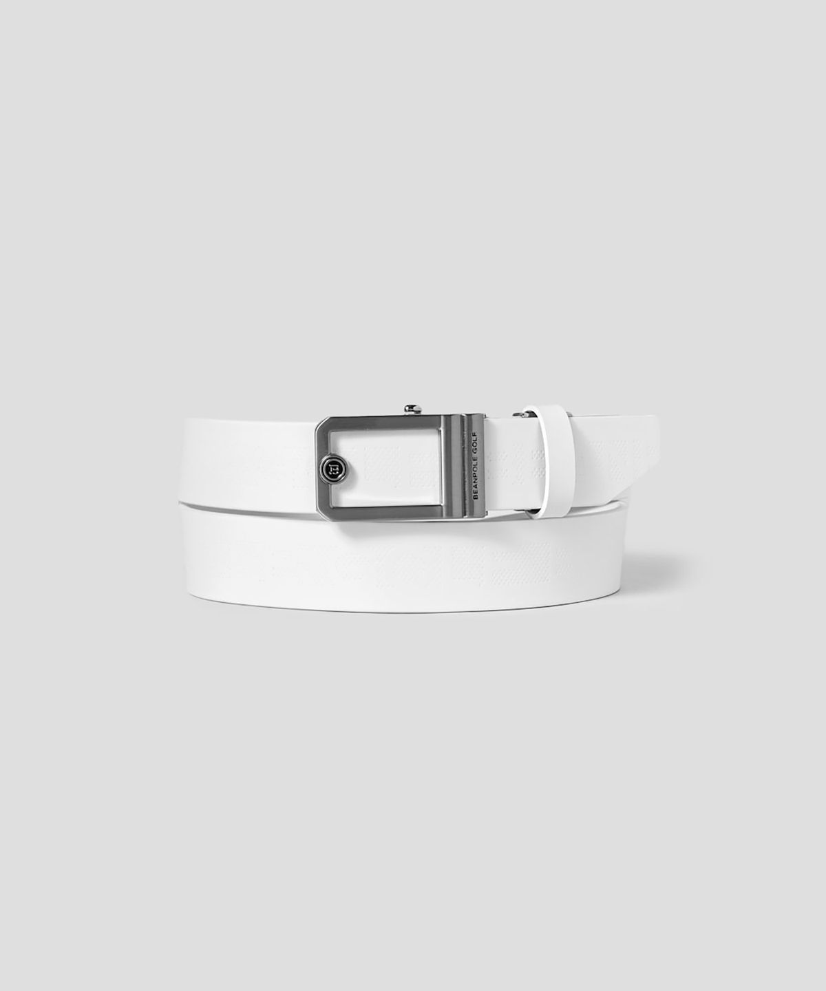 빈폴 액세서리(BEANPOLE ACCESSORY) 골프 남성 로고 자동 버클 벨트 - 화이트