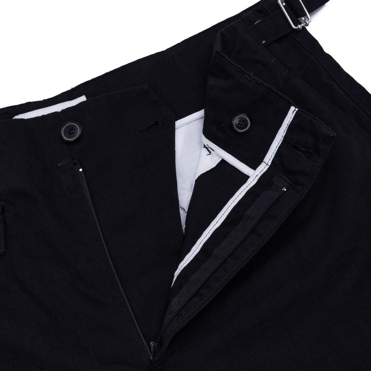 노쿨러스(NOSCOULEURS) SLASH CHINO PANTS BLACK
