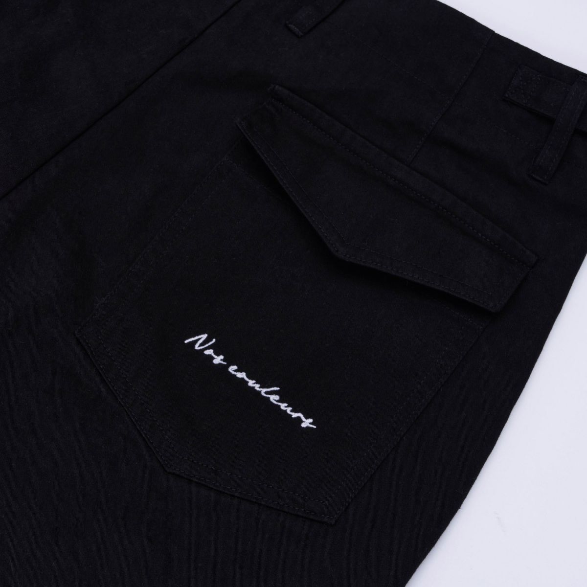 노쿨러스(NOSCOULEURS) SLASH CHINO PANTS BLACK