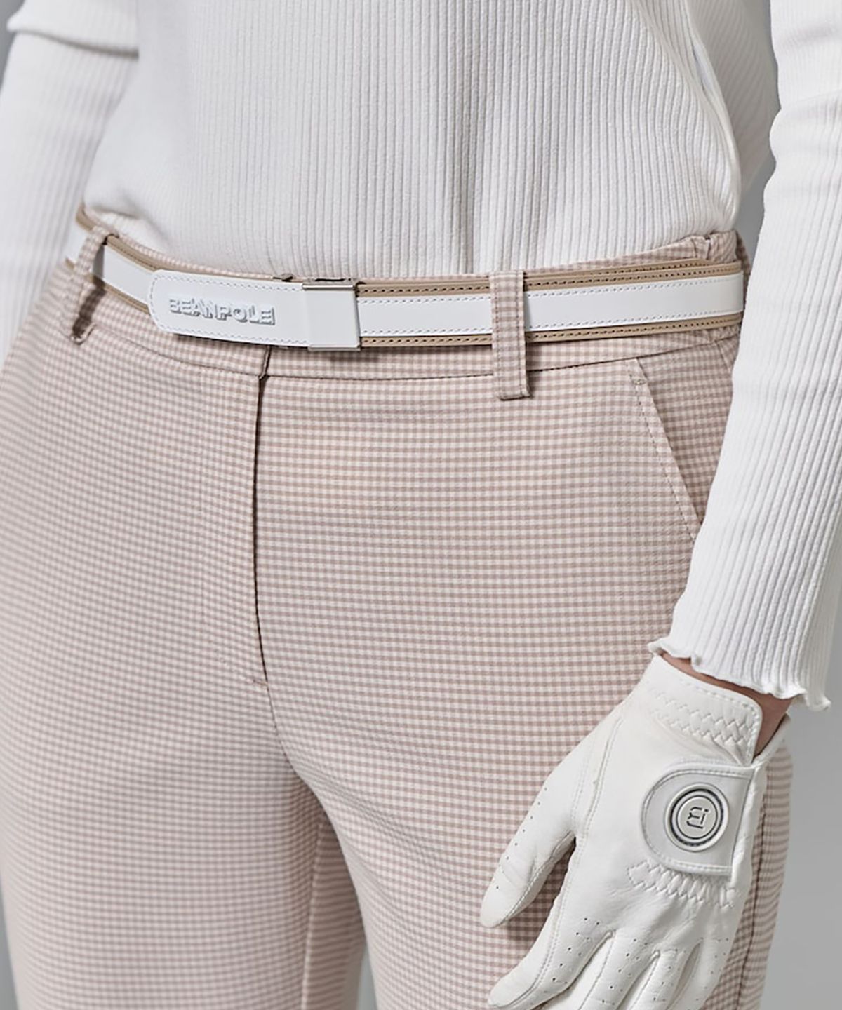 빈폴 액세서리(BEANPOLE ACCESSORY) 골프 여성 슬림 촉 벨트 - 화이트