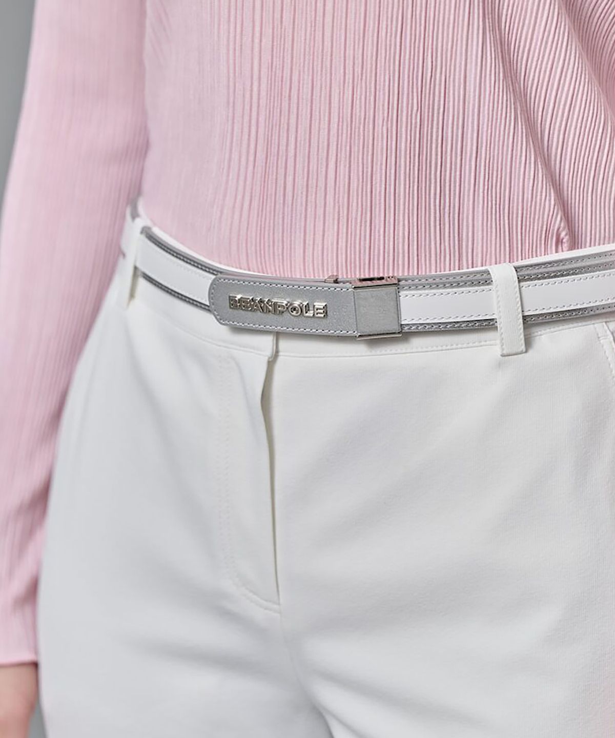 빈폴 액세서리(BEANPOLE ACCESSORY) 골프 여성 슬림 촉 벨트 - 라이트 그레이