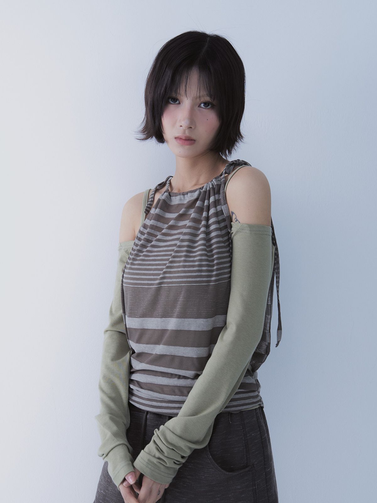 쎄쎄쎄(SETSETSET) TRANSFORM LAYERED TEE (GREEN)