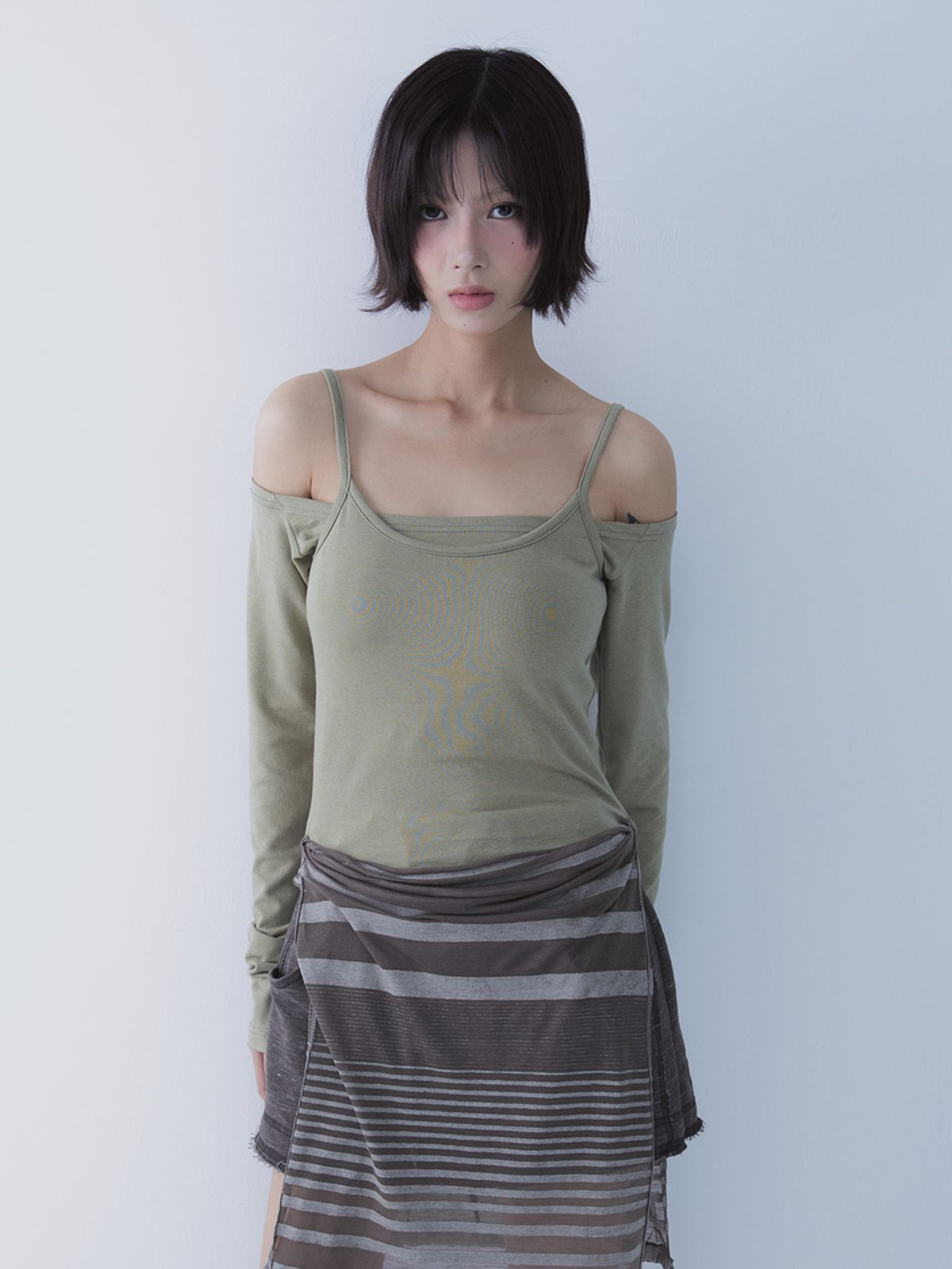 쎄쎄쎄(SETSETSET) TRANSFORM LAYERED TEE (GREEN)