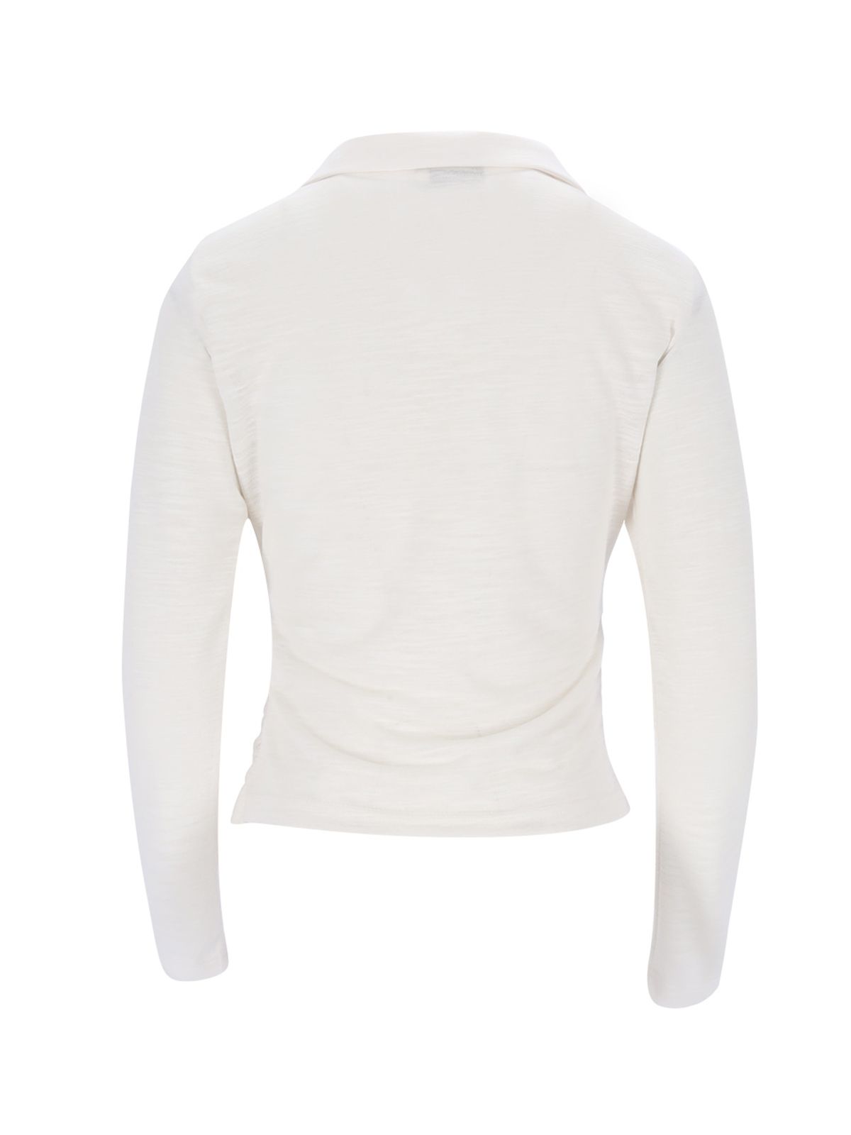 쎄쎄쎄(SETSETSET) DRAPE SHIRT TOP (WHITE)