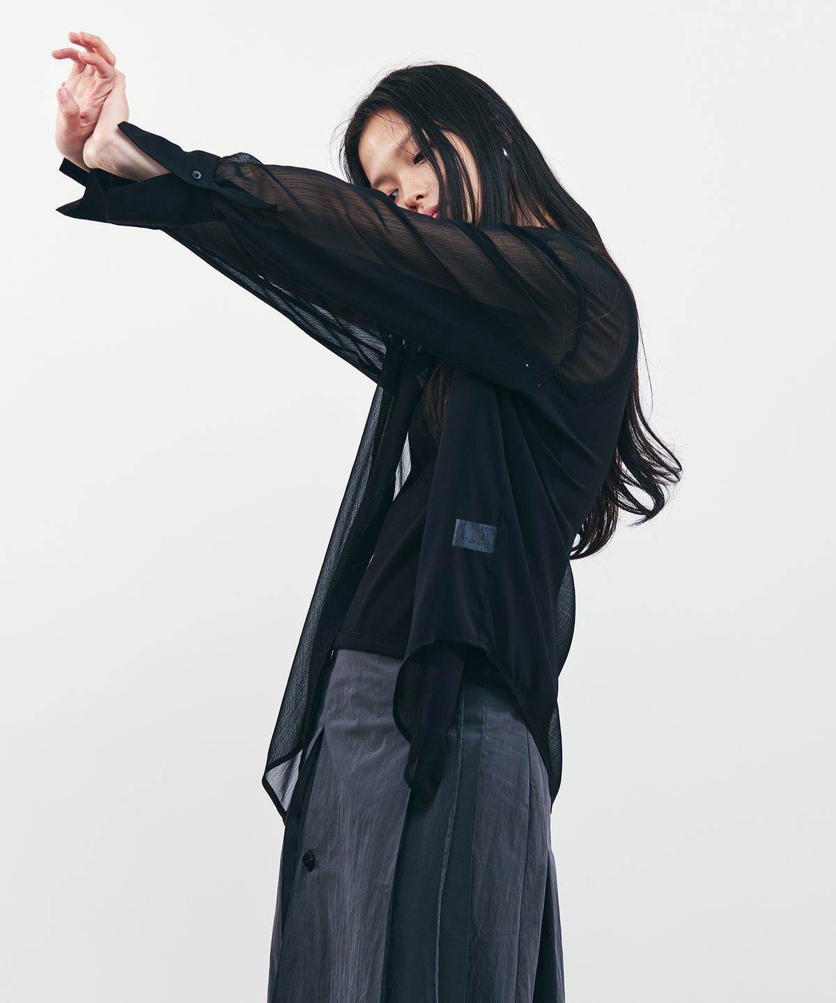 시티브리즈(CITYBREEZE) 시스루 커프스 셔츠_3COLORS