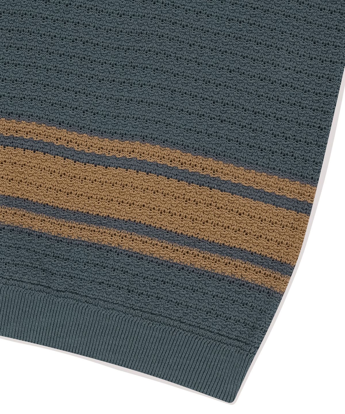 썬러브투어(SUNLOVETOUR) Border Crochet Knit Polo Navy