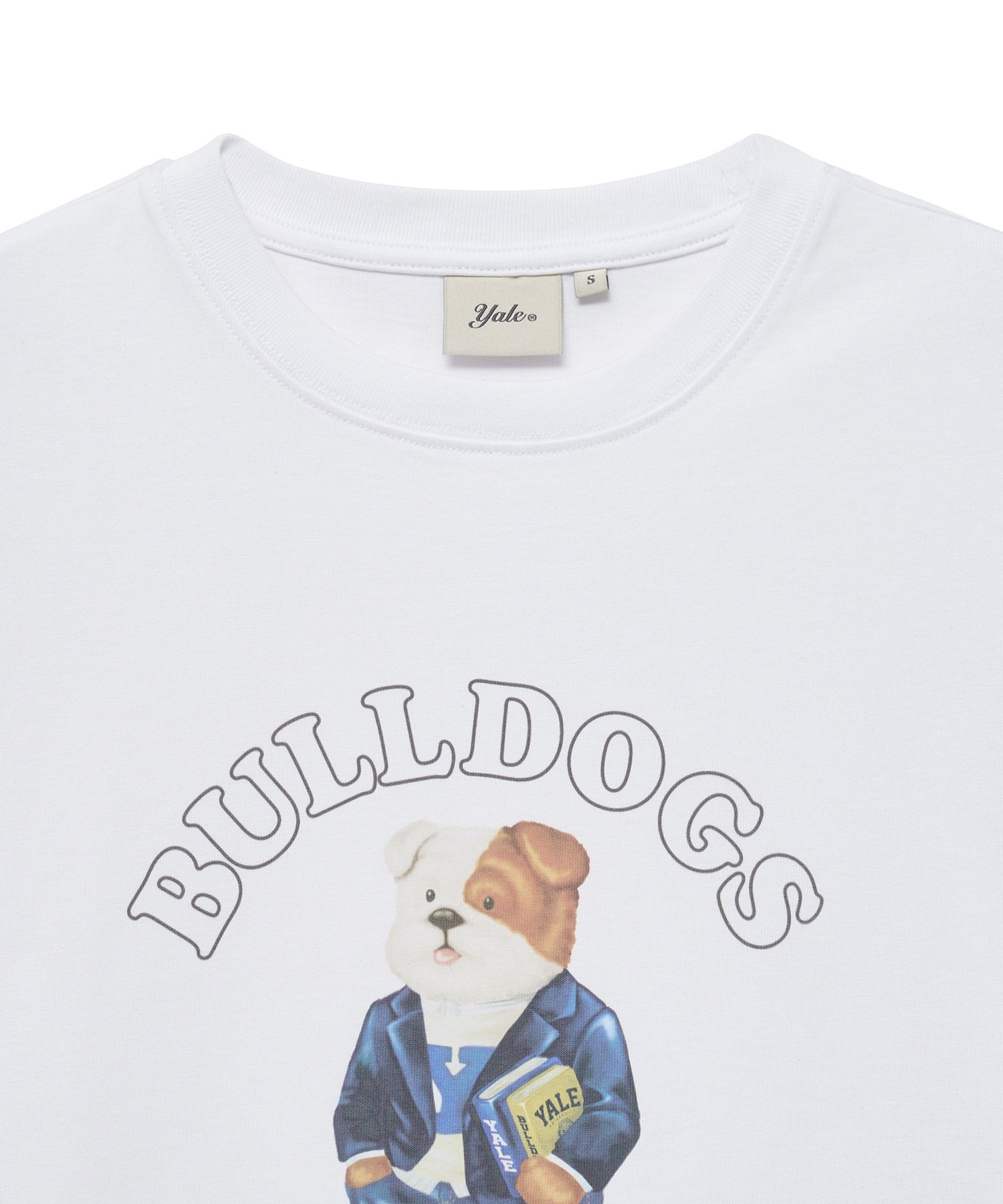 ☆YALE☆ Women's Preppy Bulldogs Short Sleeve T-Shirt Charco MUSINSA | YALE Women's Preppy Bulldogs Short Sleeve T