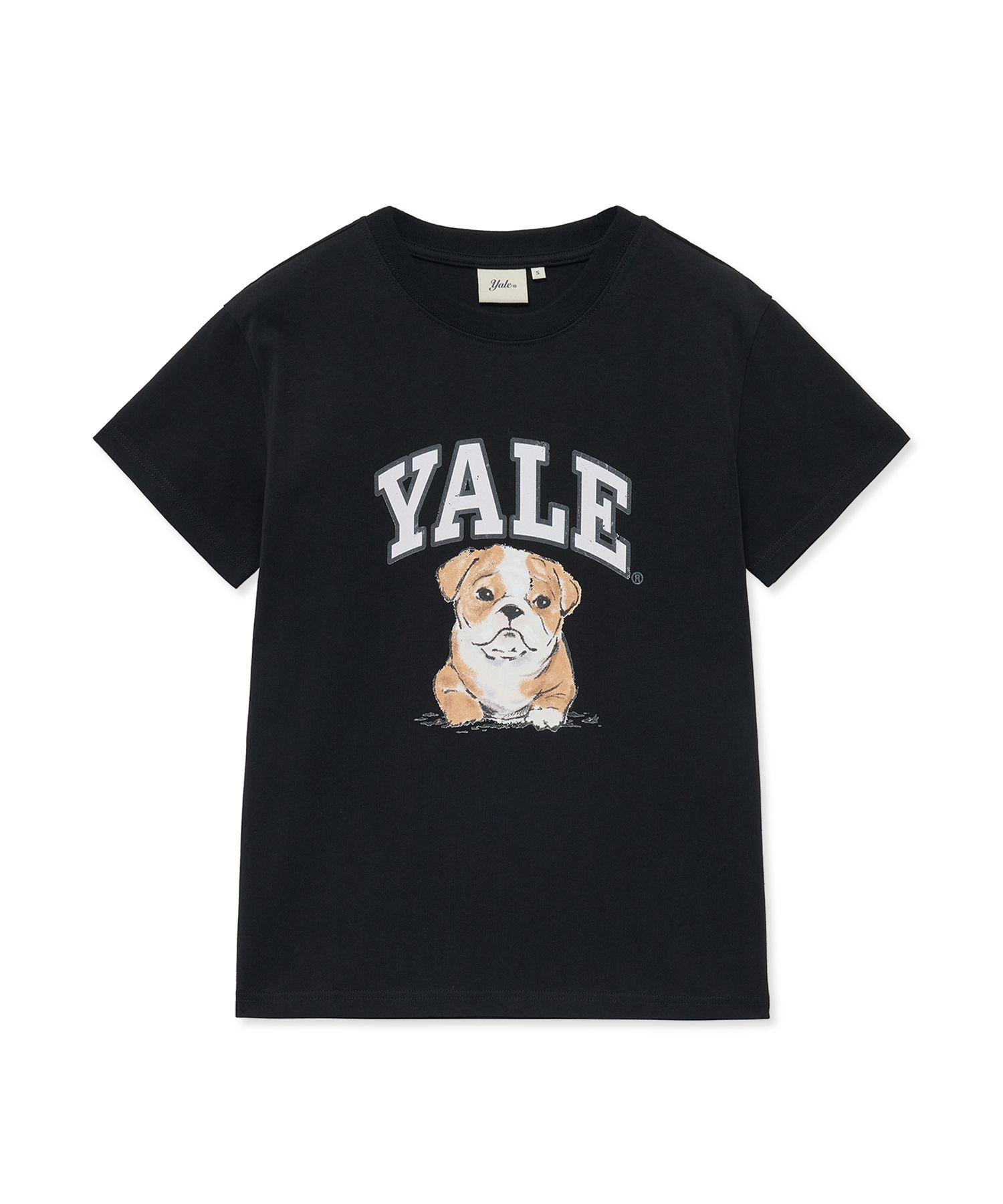 MUSINSA | YALE Women's Vintage Dan Short Sleeve T-Shirt_Black