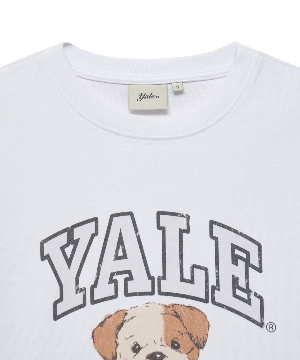 예일(YALE) 우먼즈 테디 댄 반팔티셔츠_화이트