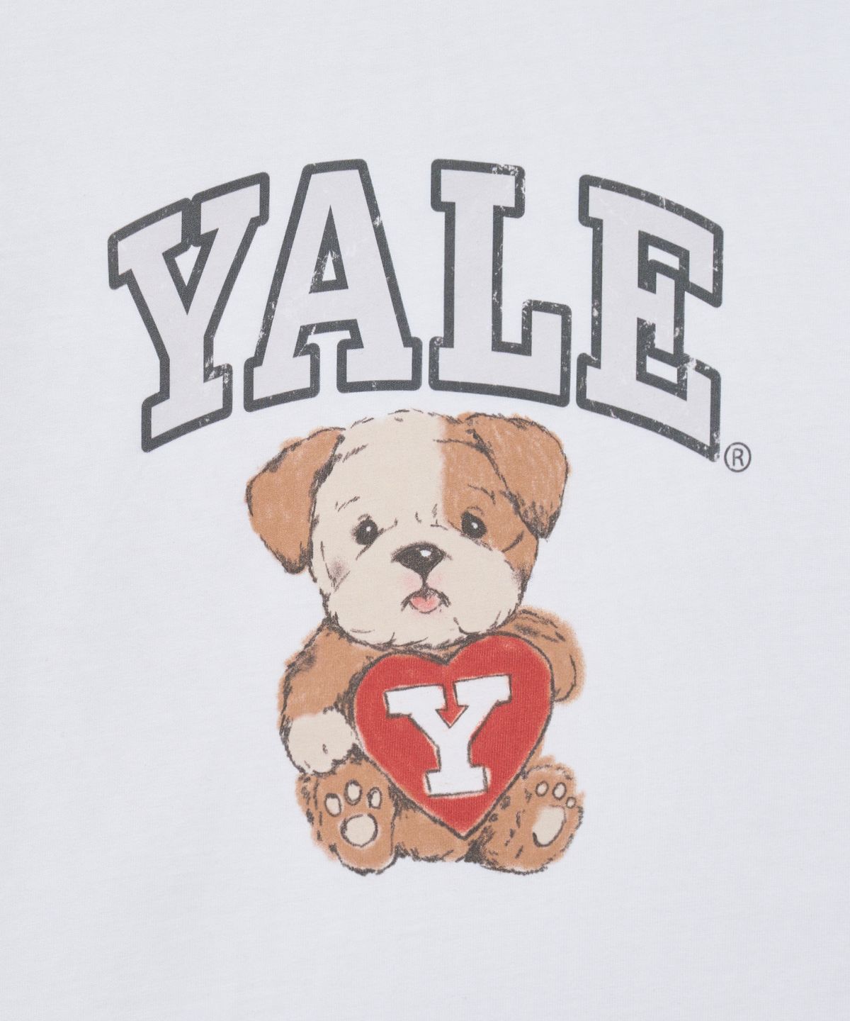 예일(YALE) 우먼즈 테디 댄 반팔티셔츠_화이트