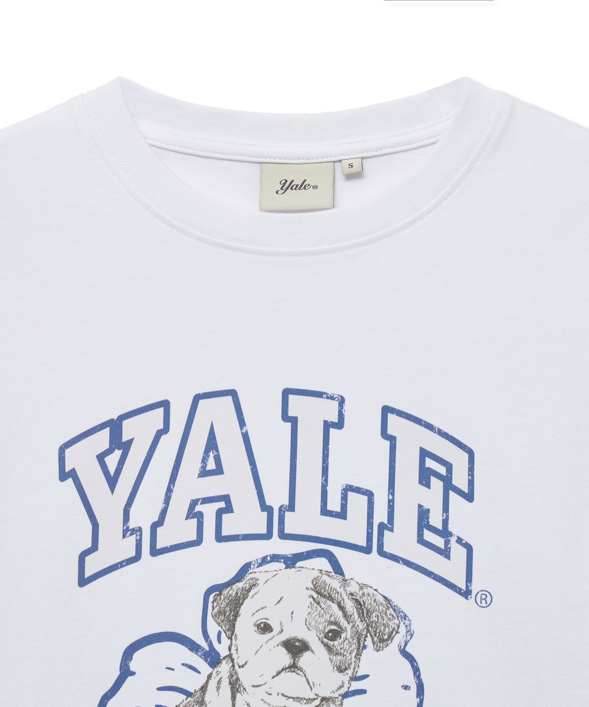 예일(YALE) 우먼즈 빈티지 플라워 댄 반팔티셔츠_화이트