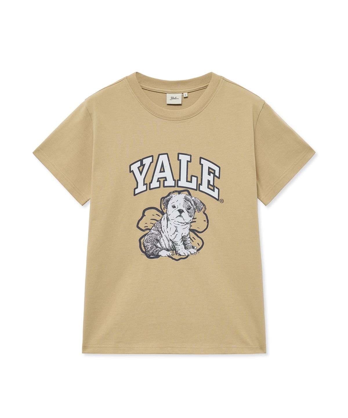 예일(YALE) 우먼즈 빈티지 플라워 댄 반팔티셔츠_베이지