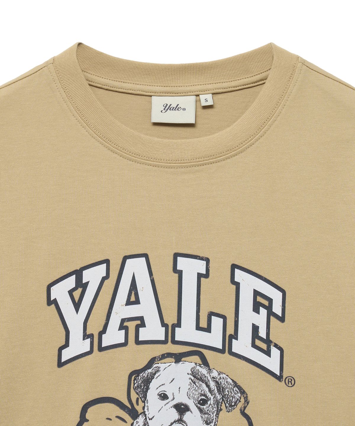 예일(YALE) 우먼즈 빈티지 플라워 댄 반팔티셔츠_베이지