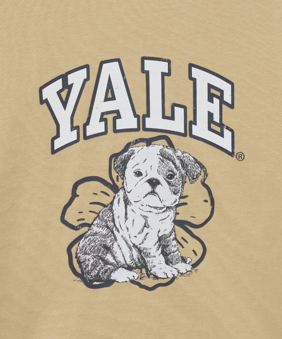 예일(YALE) 우먼즈 빈티지 플라워 댄 반팔티셔츠_베이지