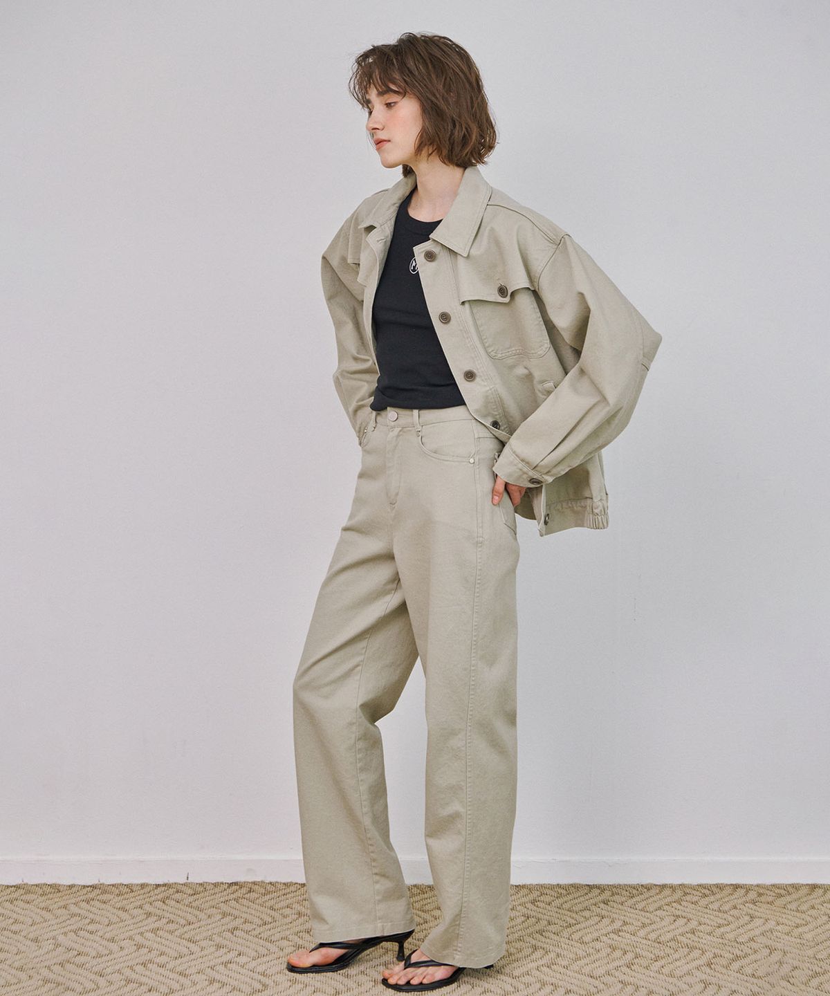 마롯(MARROT) TENCEL COTTON JEANS_DUST BEIGE