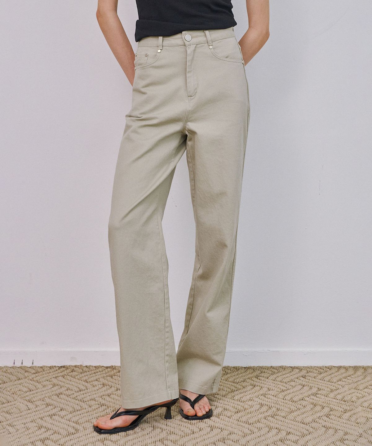 마롯(MARROT) TENCEL COTTON JEANS_DUST BEIGE