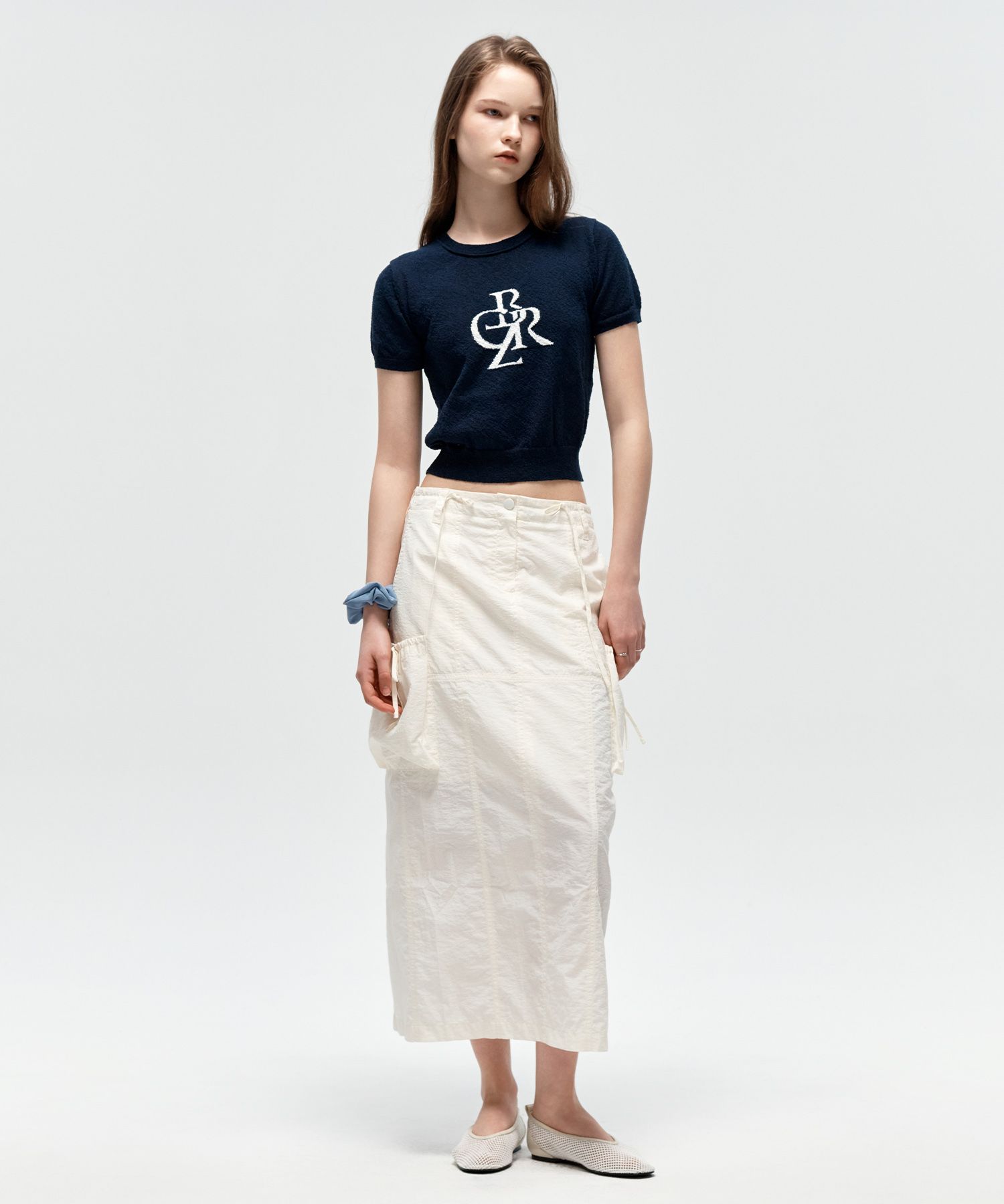MUSINSA | CITYBREEZE WOMAN Out Pocket Nylon Long Skirt_WHITE