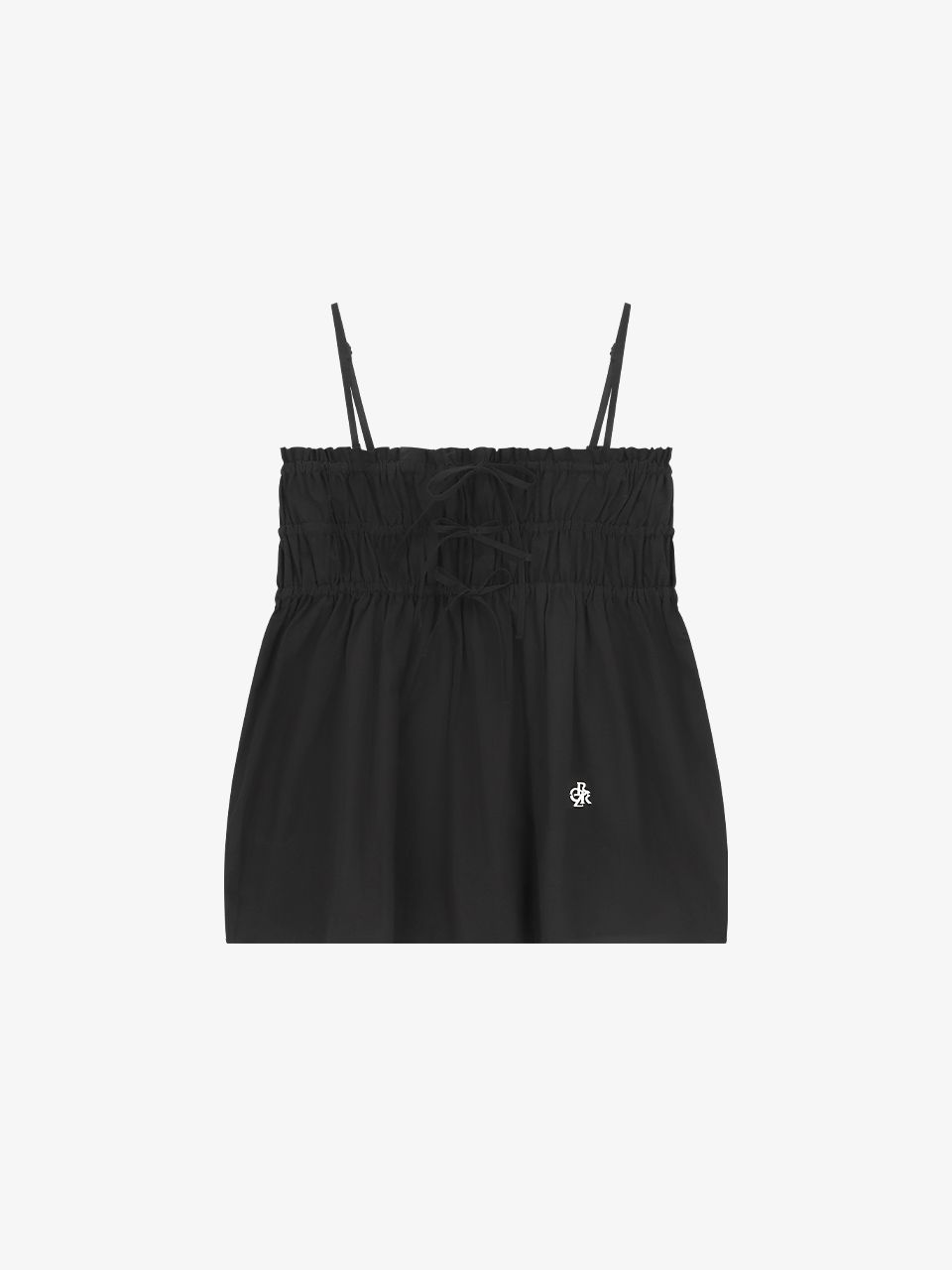[CITYBREEZE]25SS●SHIRRING RIBBON SLEEVELESS TOP MUSINSA | CITYBREEZE WOMAN Shirring Ribbon Sleeveless Top_BLACK