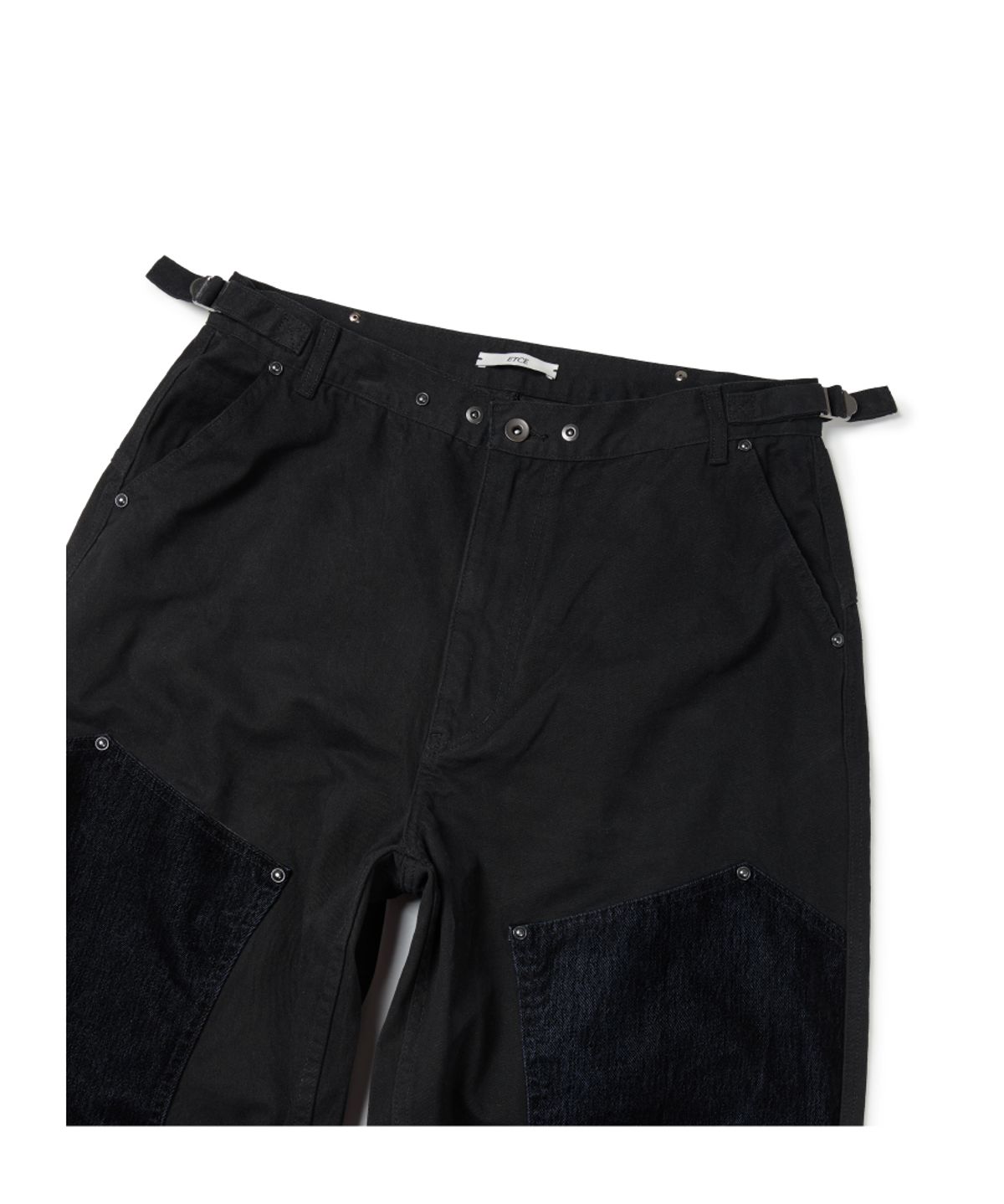 이티씨이(ETCE) VELVET DOUBLE KNEE PANTS 2.0 (BLACK)
