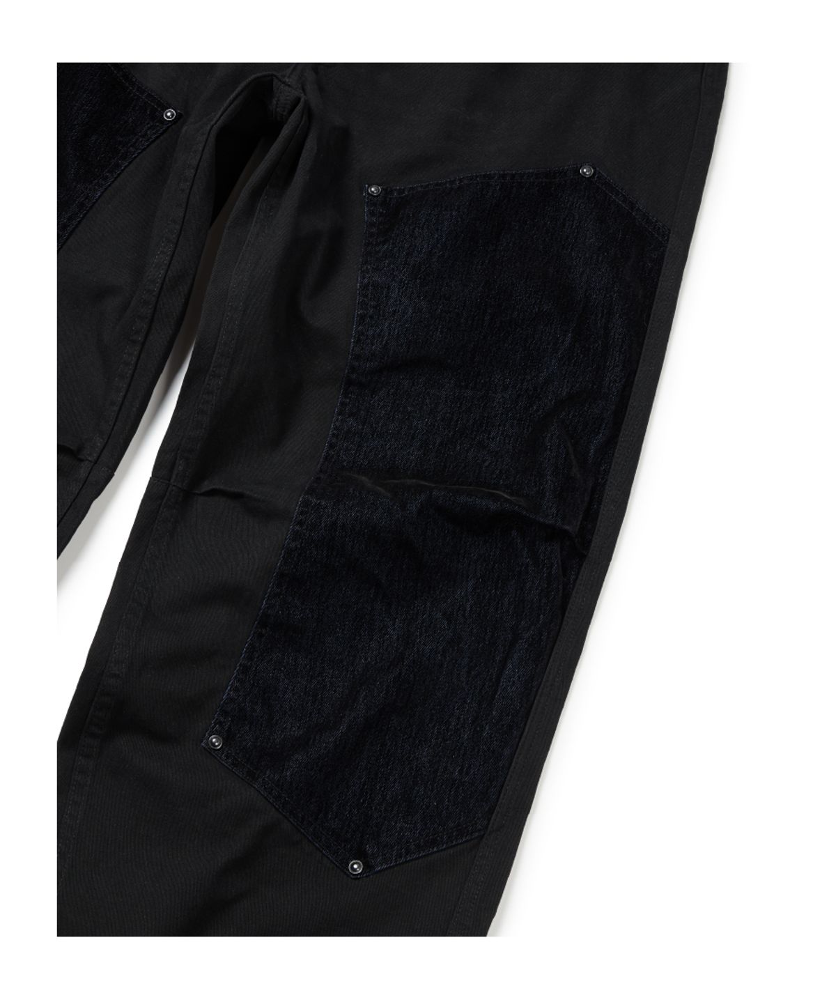이티씨이(ETCE) VELVET DOUBLE KNEE PANTS 2.0 (BLACK)