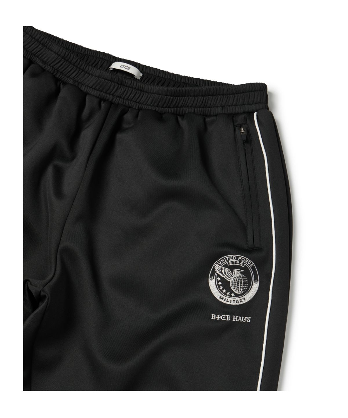 이티씨이(ETCE) UNITED HAUS TRACK PANTS (BLACK)