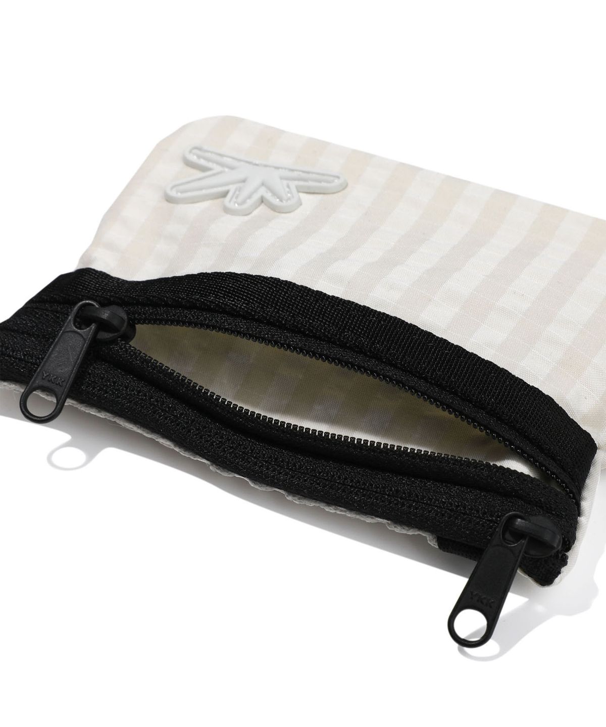 썬러브투어(SUNLOVETOUR) Zip Card Pouch Ivory Grid