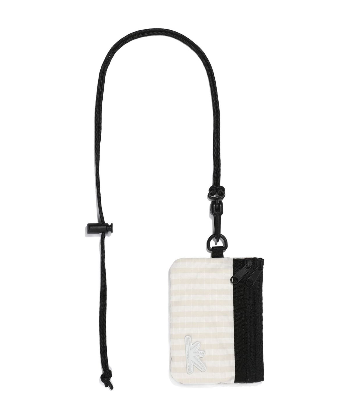 썬러브투어(SUNLOVETOUR) Zip Card Pouch Ivory Grid
