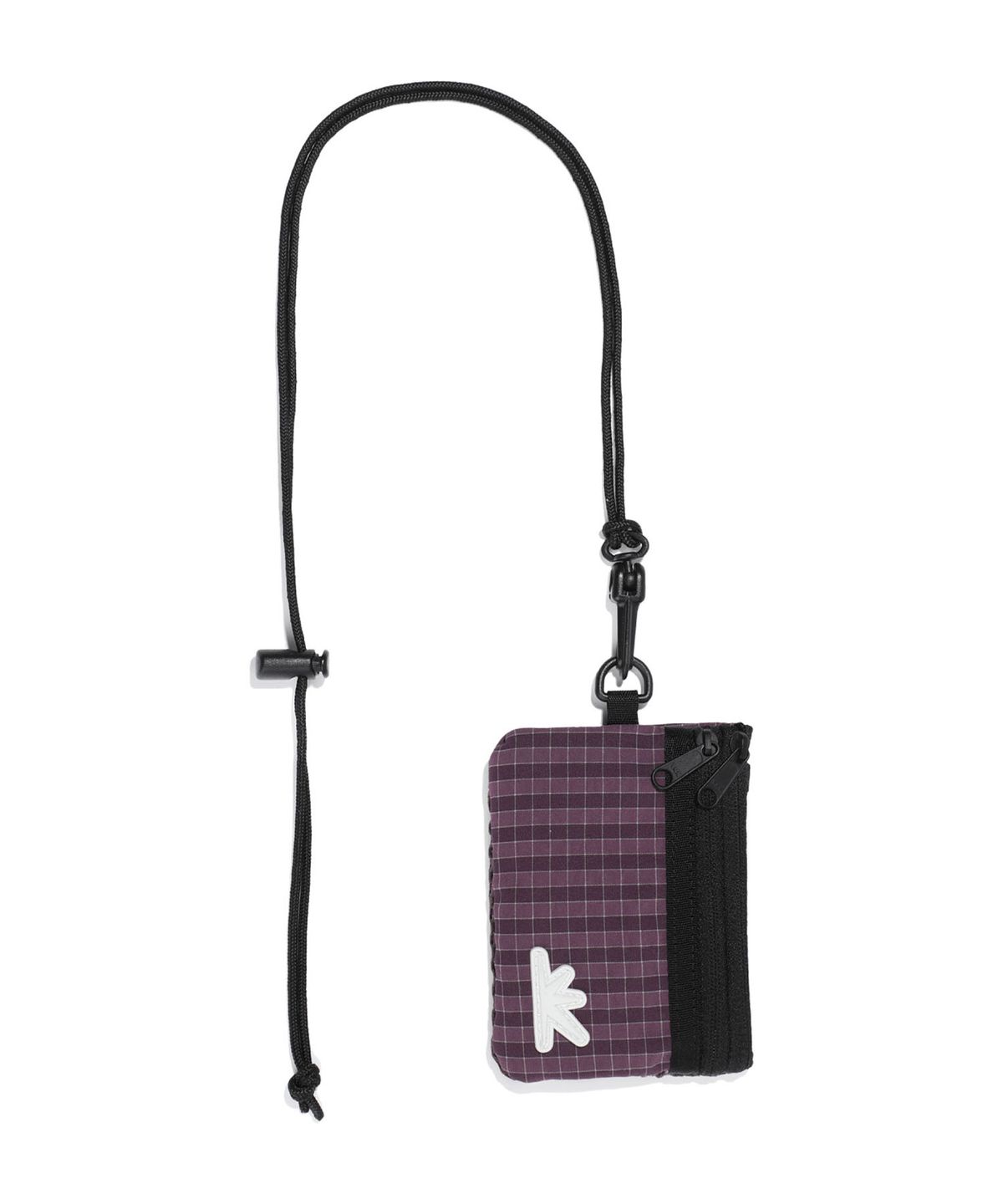 썬러브투어(SUNLOVETOUR) Zip Card Pouch Purple Grid
