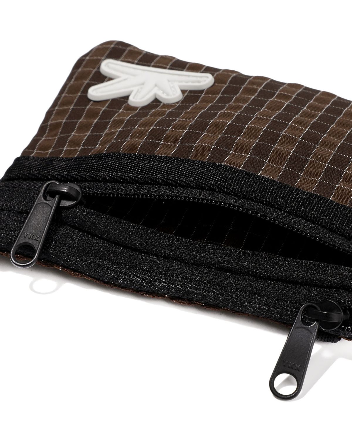 썬러브투어(SUNLOVETOUR) Zip Card Pouch Brown Grid