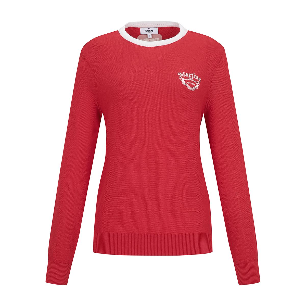 마틴골프(MARTINE GOLF) Round Lecture Long Sleeved Knit_RED